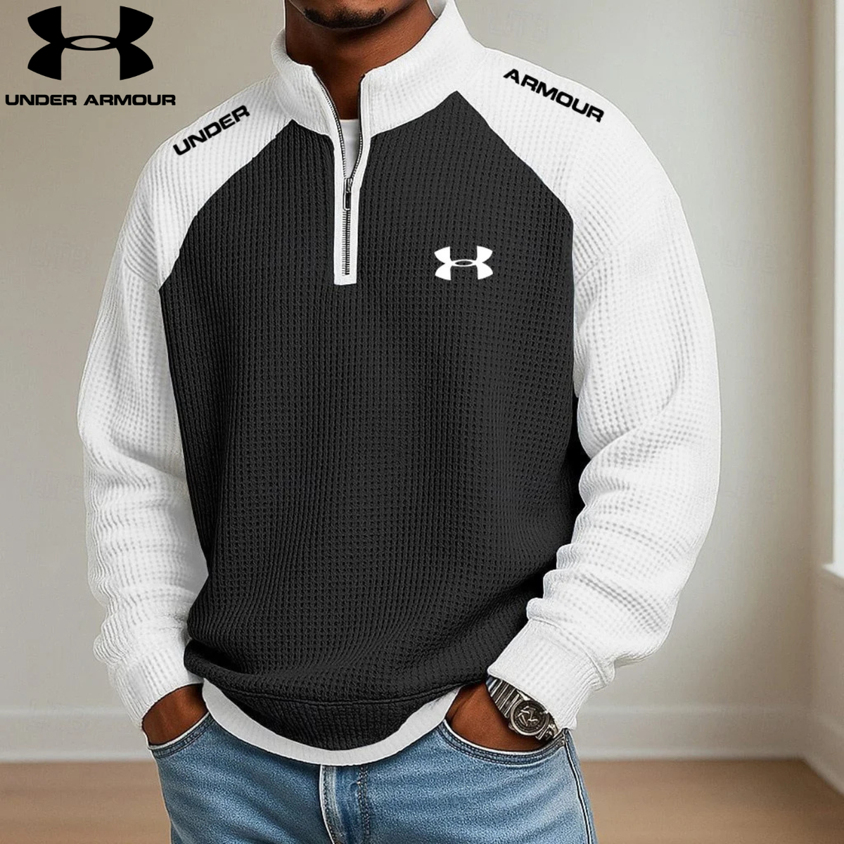 Men's Performance Quarter-Zip Sweatshirt Breathable Stretch