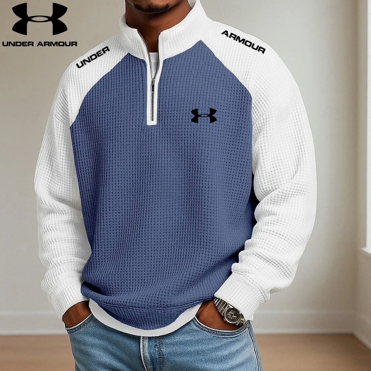 Men's Performance Quarter-Zip Sweatshirt Breathable Stretch