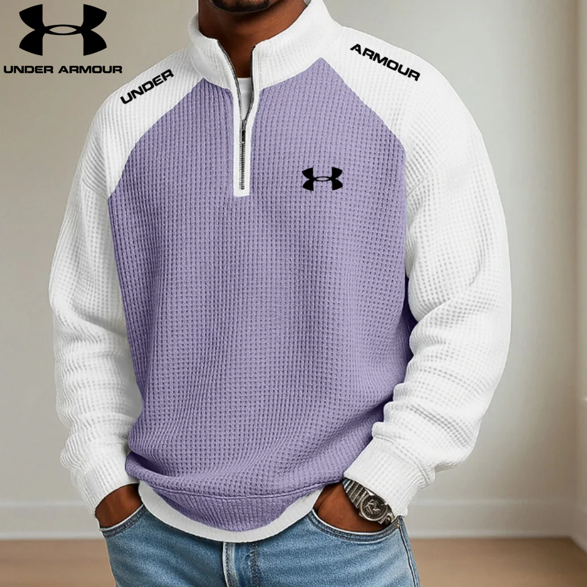 Men's Performance Quarter-Zip Sweatshirt Breathable Stretch