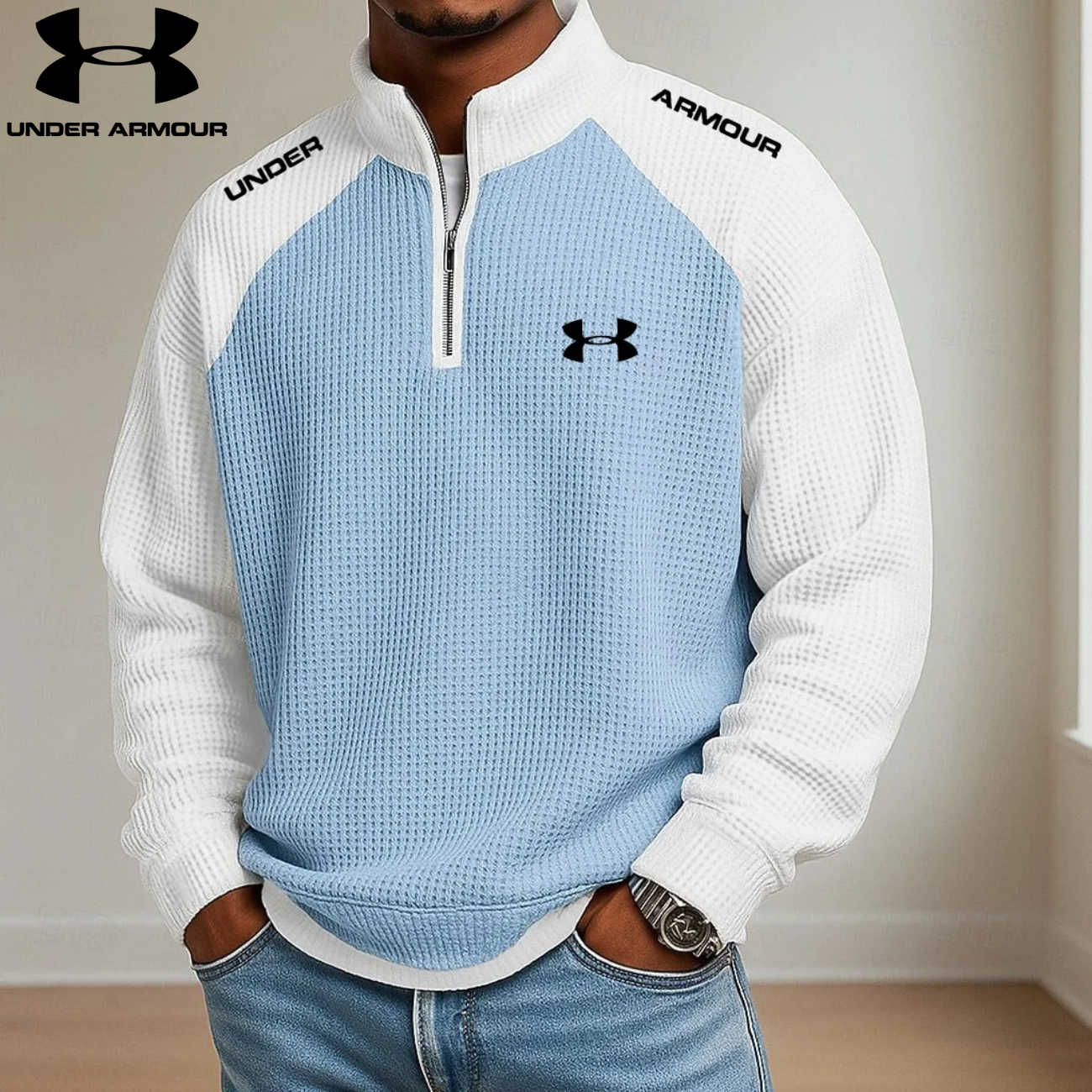 Men's Performance Quarter-Zip Sweatshirt Breathable Stretch
