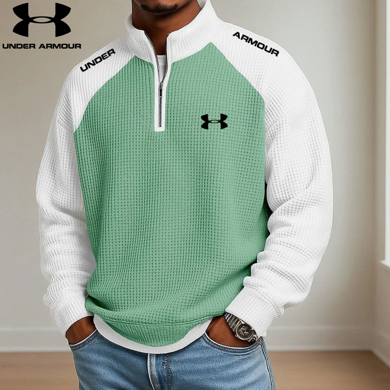 Men's Performance Quarter-Zip Sweatshirt Breathable Stretch